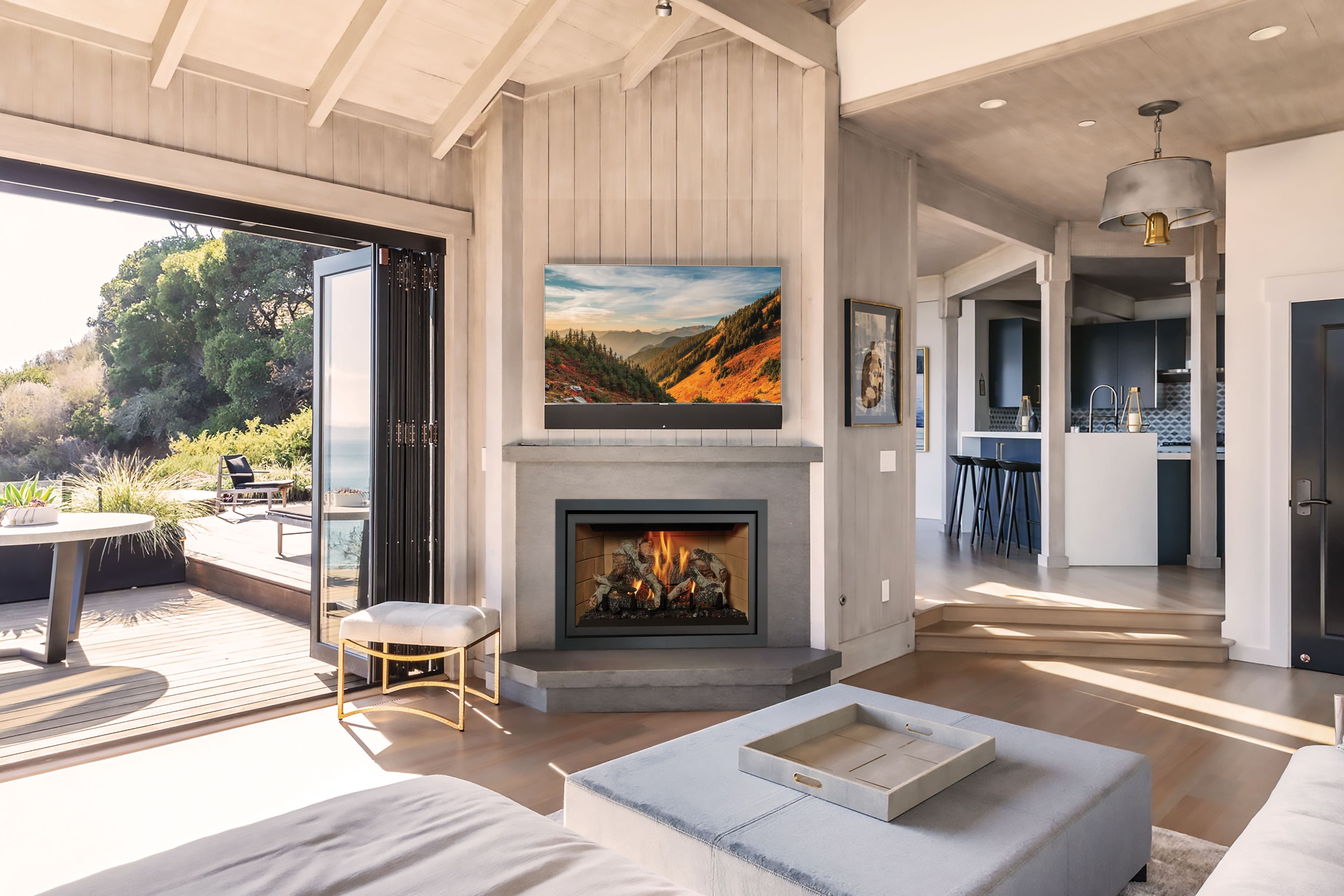 Fireplace Xtrordinair gas fireplace display at MLD Cedar City showroom