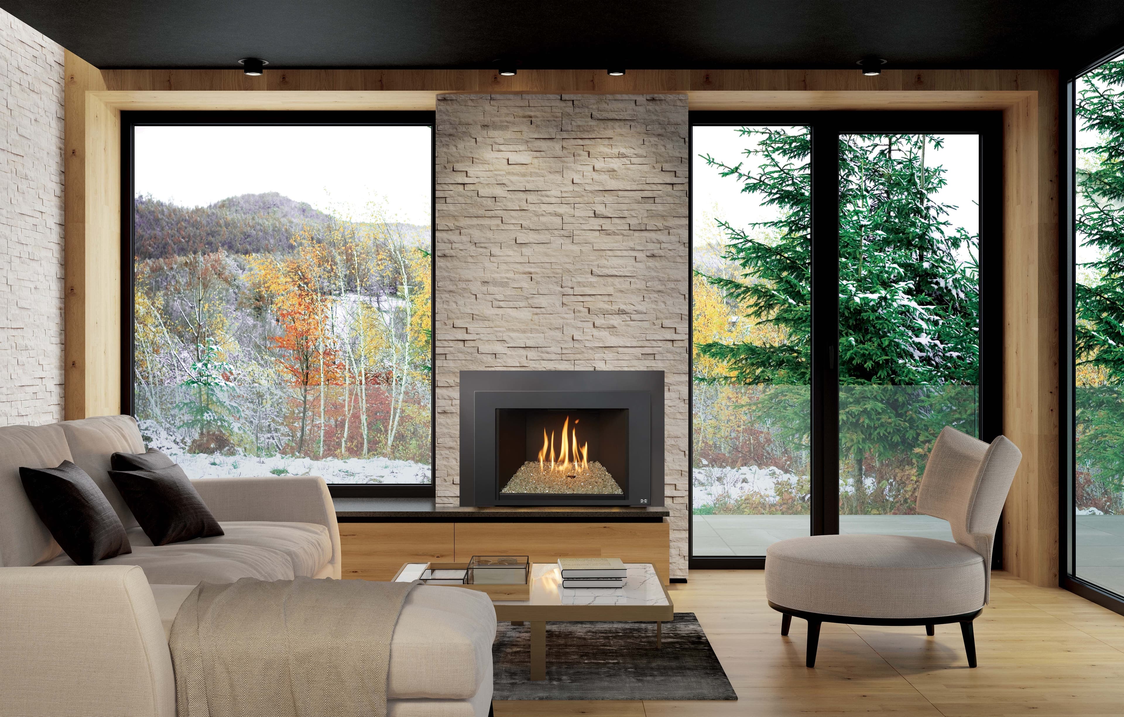 Fireplace Xtrordinair gas fireplace display at MLD Cedar City showroom