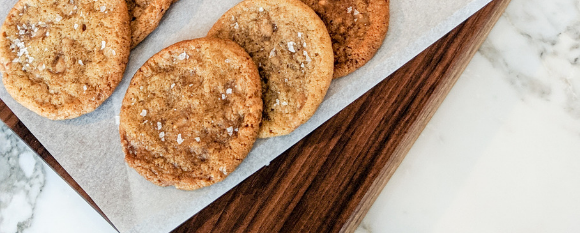 Salted Toffee Cookies 