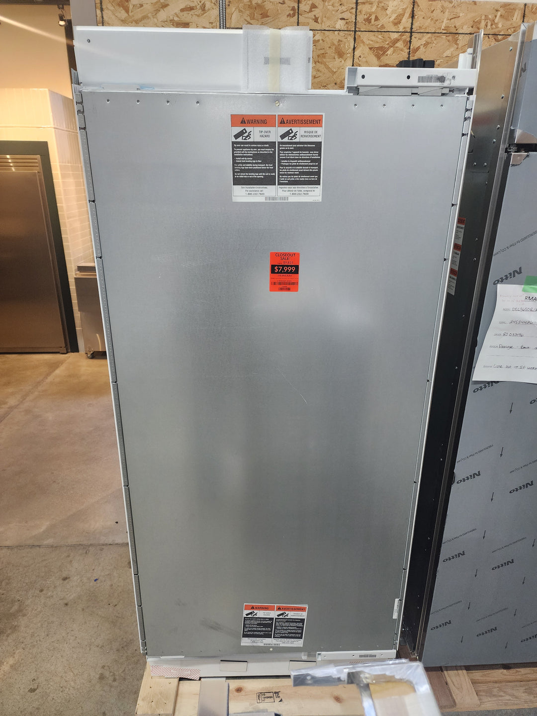 DEC3650R/R : Sub Zero  36 Inch  Designer Column Refrigerator - Panel Ready - Right Hinge