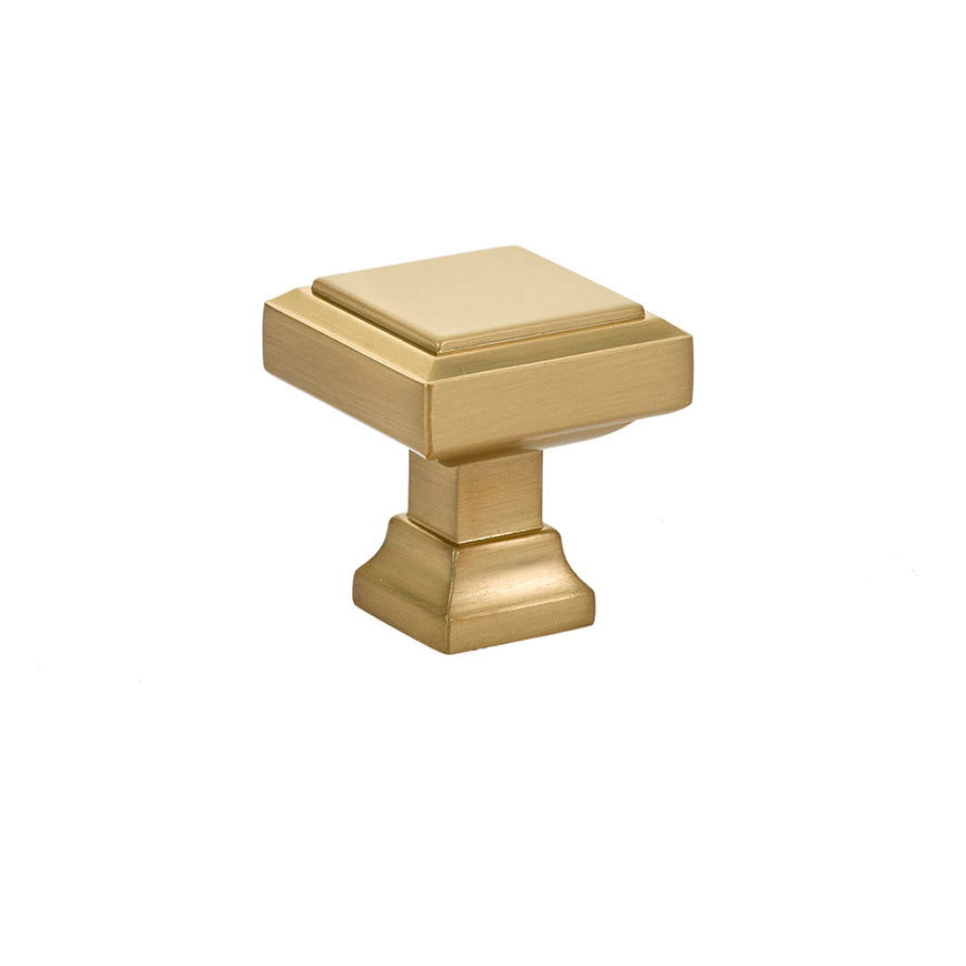 Brass Geometric Square Cabinet Knob