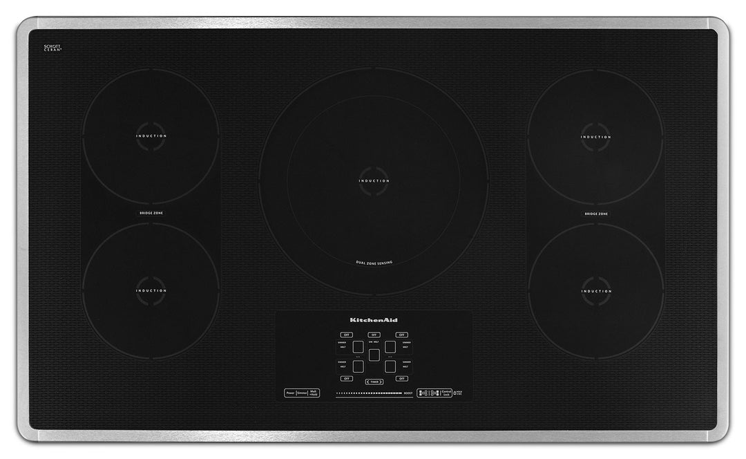 KITCHENAID KICU569XSS 36-Inch 5-Element Induction Cooktop, Architect® Series II