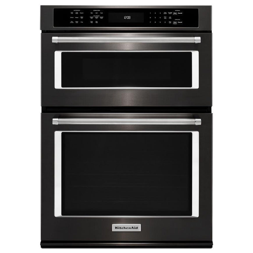 KitchenAid 30 in. Electric Even-Heat True Convection Wall Oven KOCE500EBS