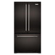 KitchenAid 36 in. W 21.9 cu. ft. French Door Refrigerator in Black Stainless KRFC302EBS