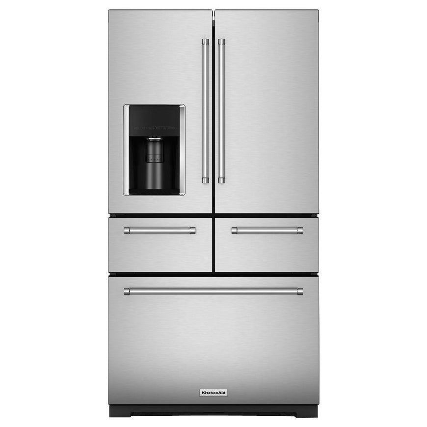 KITCHENAID KRMF706ESS 25.8 Cu. Ft. 36" Multi-Door Freestanding Refrigerator with Platinum Interior Design