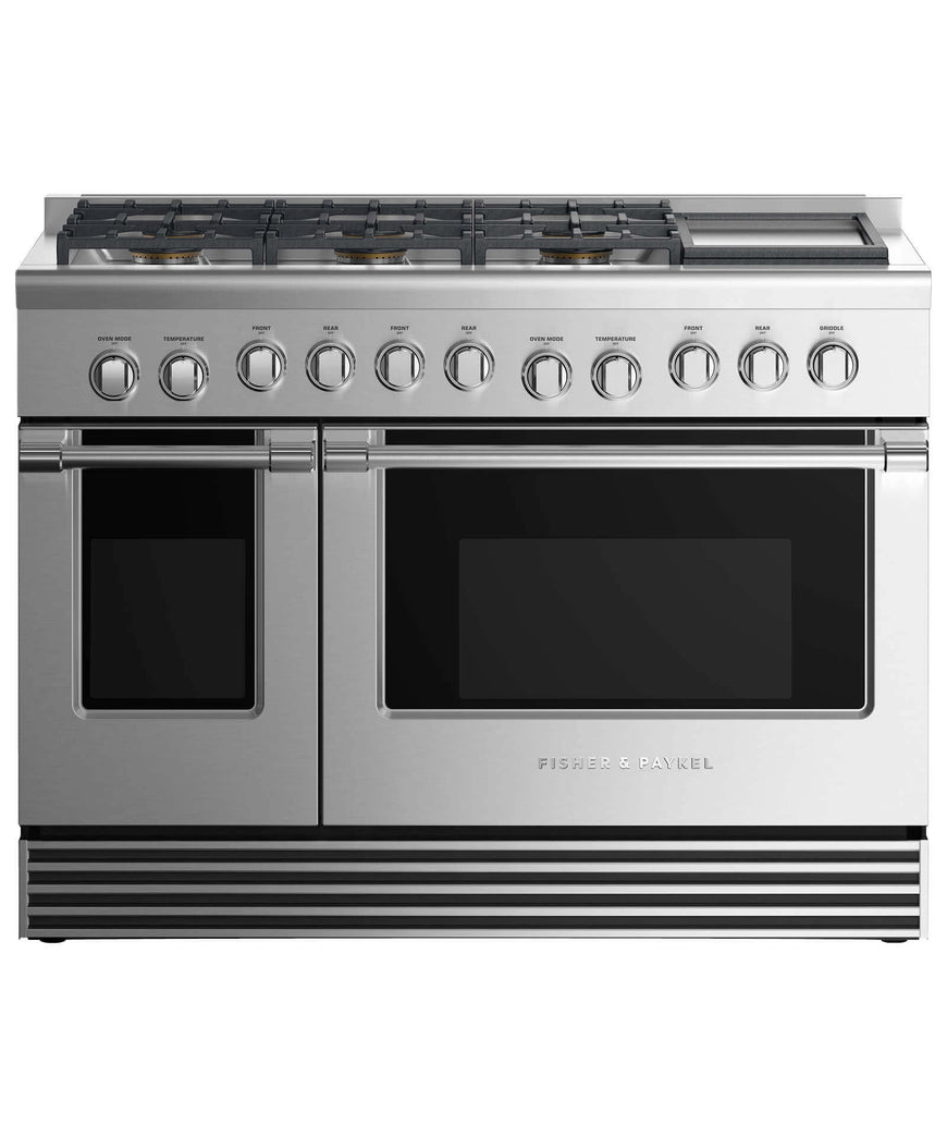 FISHER & PAYKEL RDV2-486GD-N_N  Dual Fuel Range 48", 6 Burners with Griddle