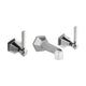 Waldorf White Lever Wall Mounted Widespread Lavatory Faucet Trim