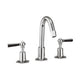 Waldorf Black Lever Tall Spout Widespread Lavatory Faucet