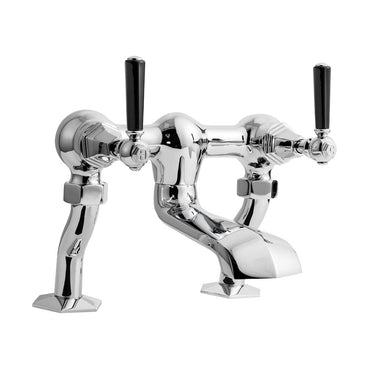 Waldorf Black Lever Exposed Two Handle Tub Faucet