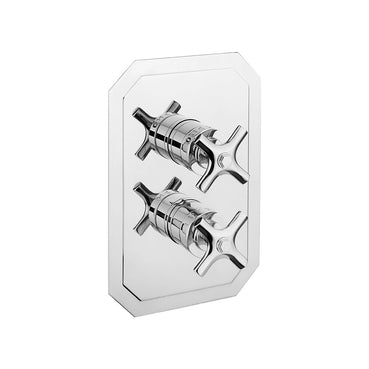 Waldorf Crosshead 1500 Thermostatic Trim with Integrated Volume Control/Diverter for Independent 2 Outlet Use