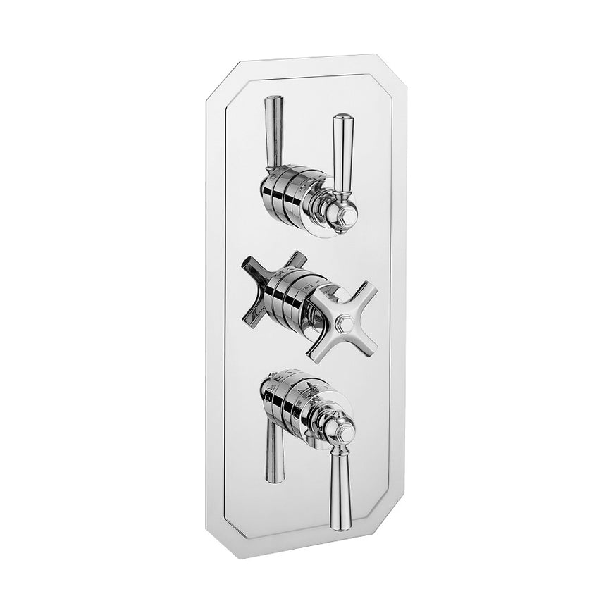 Waldorf Metal Lever 2000 Thermostatic Trim with 2 Integrated Volume Controls