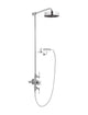 Waldorf Metal Lever Exposed Thermostatic Shower Set with 8” Rain Head & Handset on Cradle