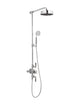Waldorf Black Lever Thermostatic Shower Set with 8” Rain Head & Handset on Slider