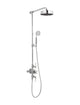 Waldorf Metal Lever Thermostatic Shower Set with 8” Rain Head & Handset on Slider