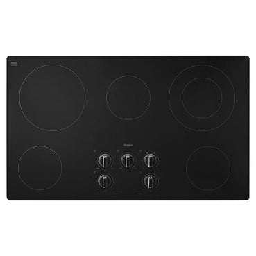 Whirlpool W5CE3625AB 36 Inch Smoothtop Electric Cooktop