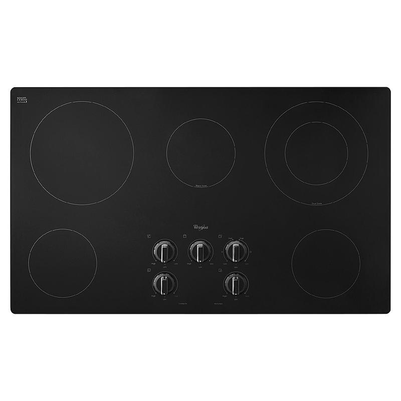 Whirlpool W5CE3625AB 36 Inch Smoothtop Electric Cooktop