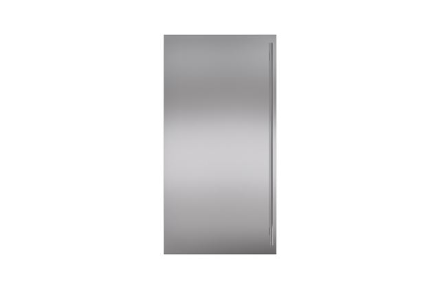 Sub-Zero 7030215 Built-In 36" Stainless Steel Dual Flush Inset Door Panel with Tubular Handle