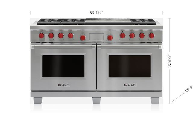 Wolf 60" Dual Fuel Range RANGE WOLF