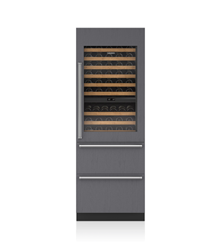 Sub-Zero IW-30CI 30" Designer Wine Storage with Refrigerator/Freezer Drawers - Panel Ready