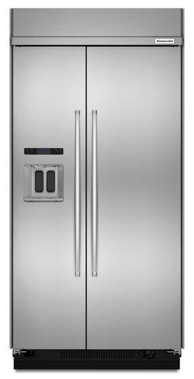 KITCHENAID KBSD608ESS 29.5 cu. ft 48-Inch Width Built-In Side by Side Refrigerator with PrintShield™ Finish