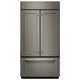 KITCHENAID KBFN502EPA 24.2 Cu. Ft. 42" Width Built-In Panel Ready French Door Refrigerator with Platinum Interior Design