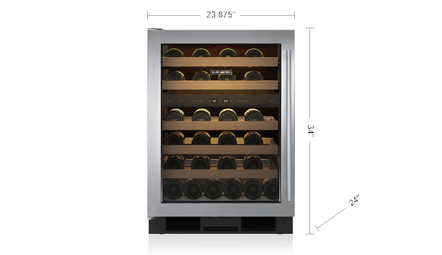 SUB-ZERO UW-24/S/TH/RH 24" UNDERCOUNTER WINE STORAGE